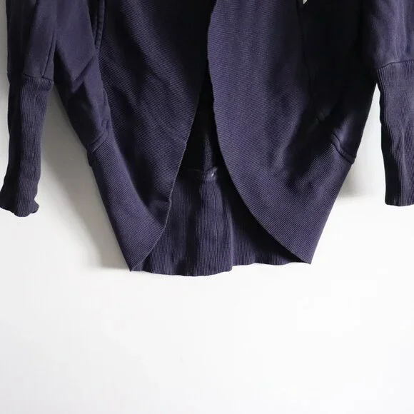 Wilfred Cocoon Open Front S Purple Raglan‎ Long Sleeve Collared Sweater Cardigan - Picture 9 of 11